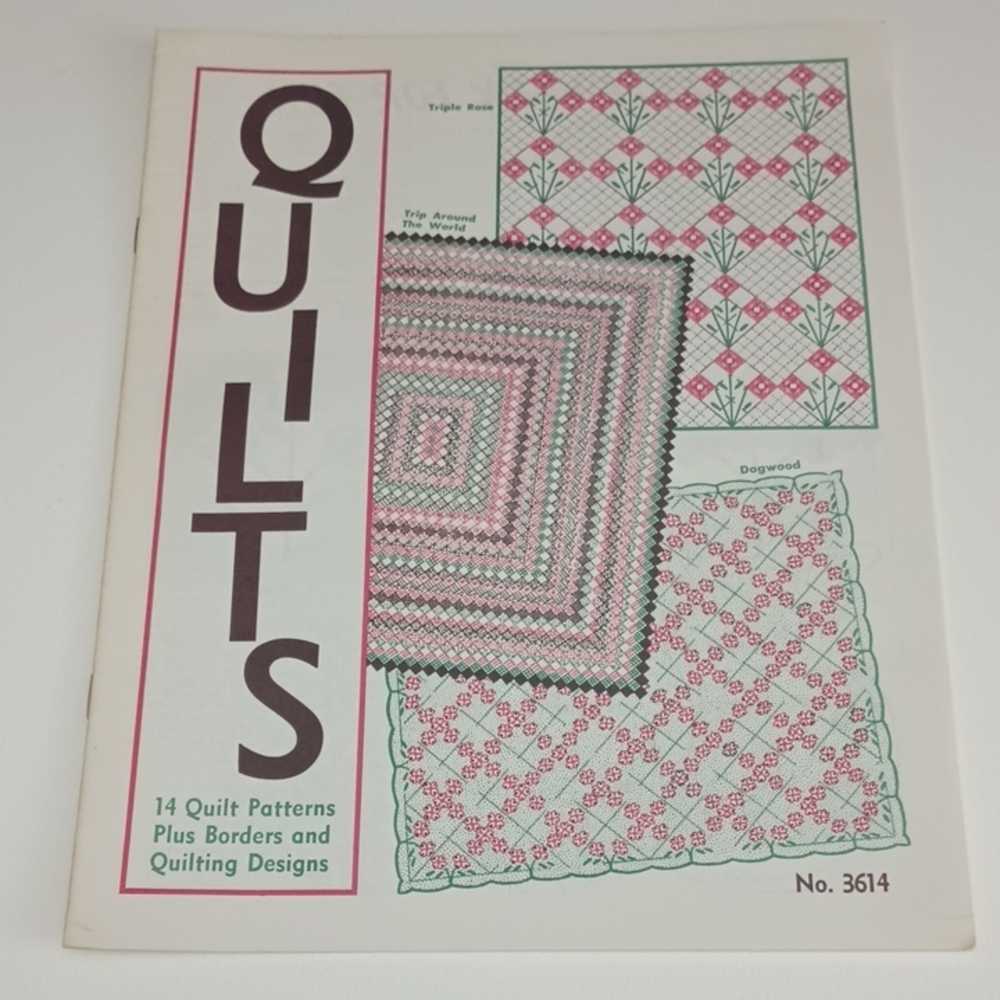 2/$20 VTG Aunt Martha's Quilts Pattern Book No. 3614 043272003065